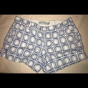 White and blue shorts